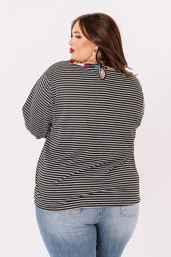 New Seasons Stripe Top  Curves