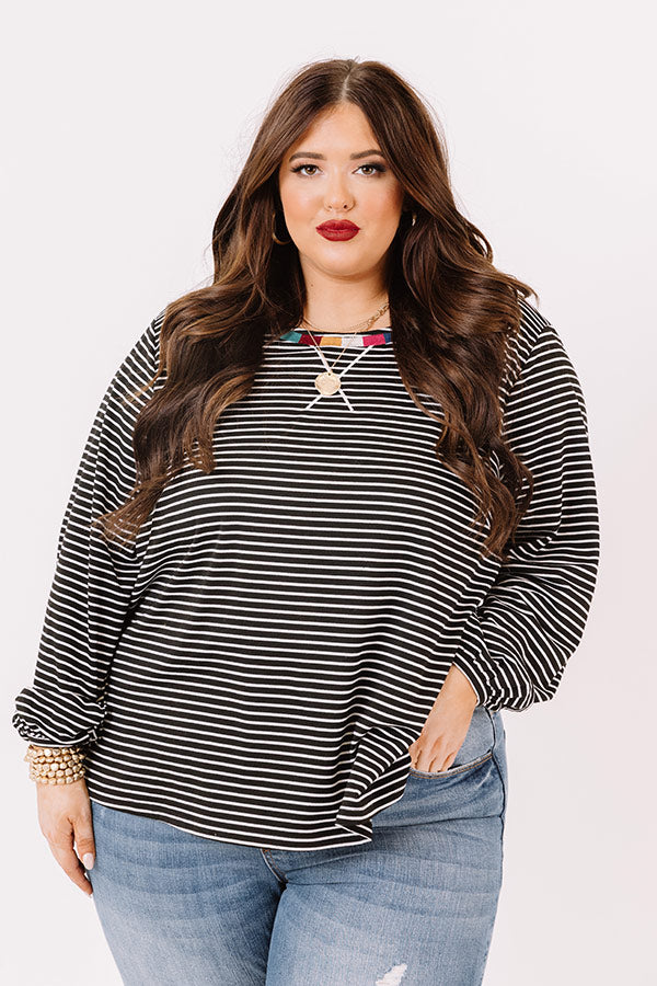 New Seasons Stripe Top  Curves