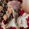 Full Of Warmth Popcorn Knit Beanie in Wine Image - 1
