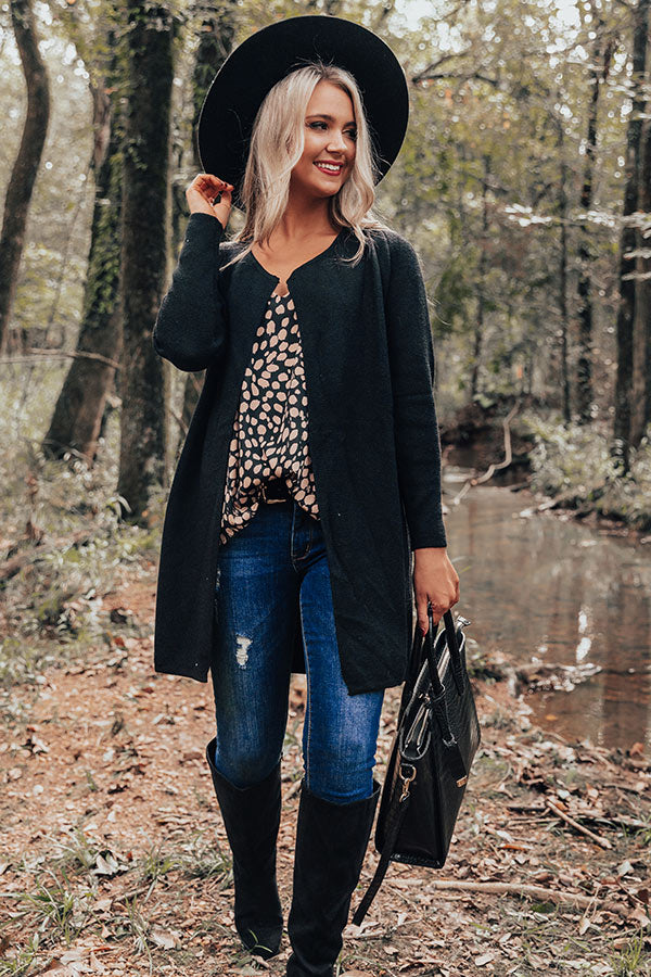 Endless Layers Cardigan In Black