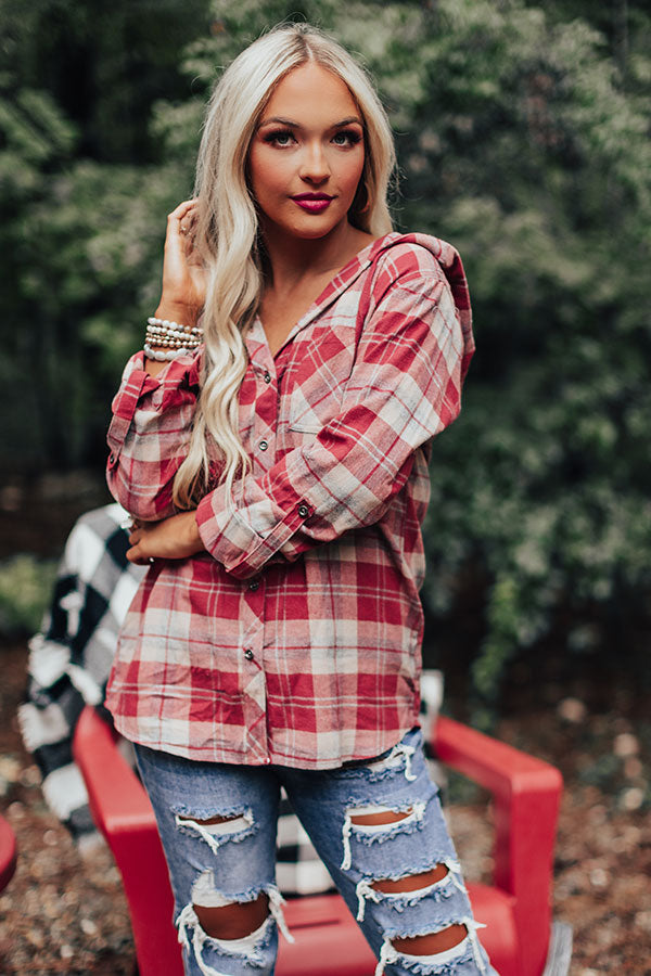 Pick Of The Patch Plaid Top In Aurora Red