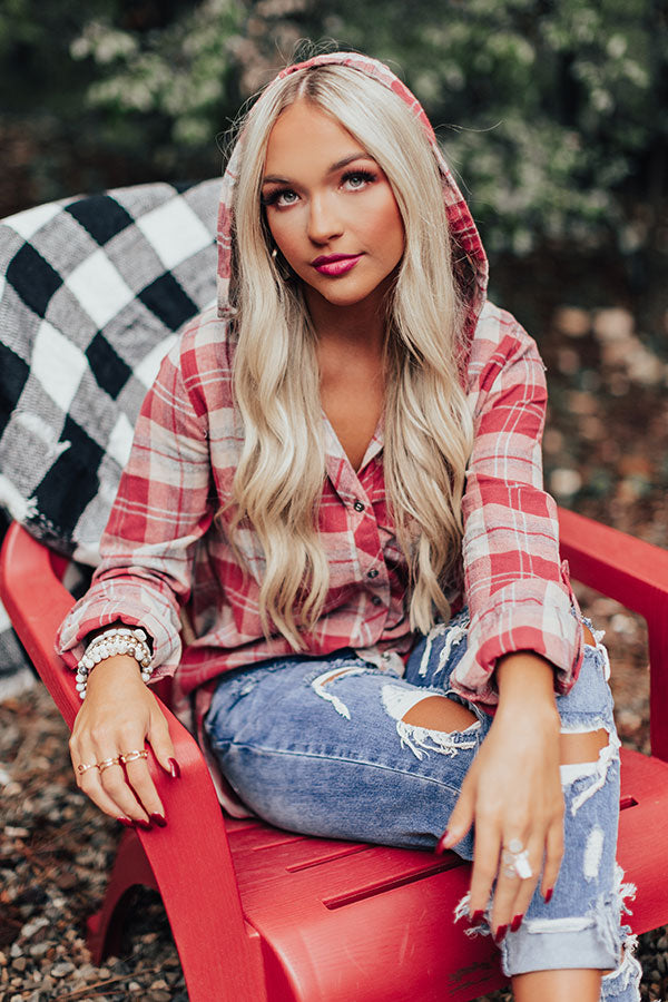 Pick Of The Patch Plaid Top In Aurora Red