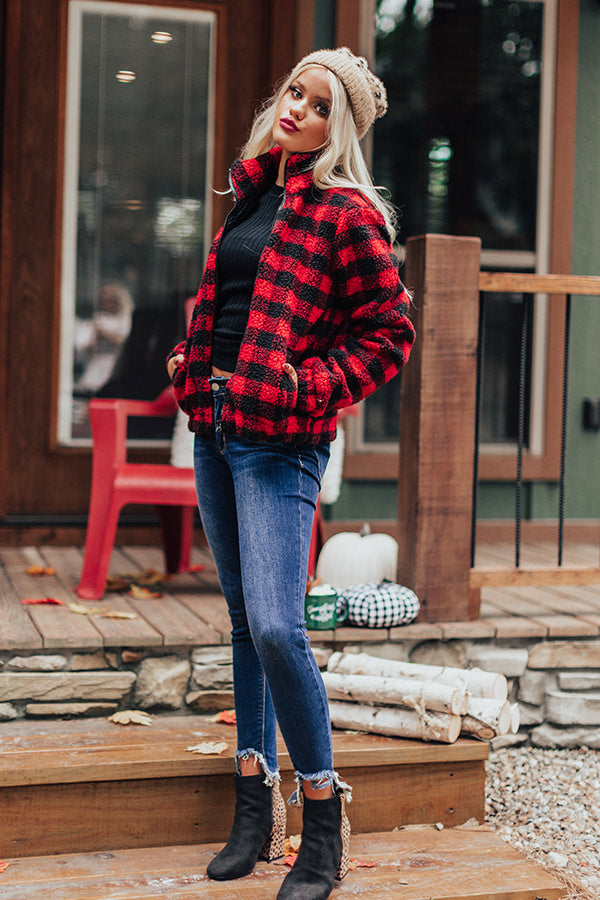 Plaid Haven Sherpa Jacket • Impressions Online Boutique