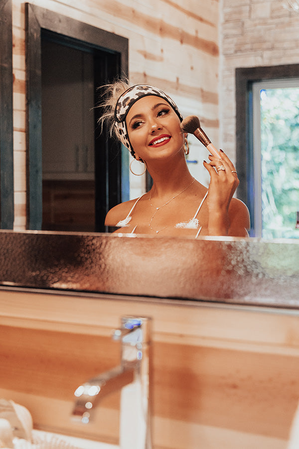 Microfiber Spa Headband in Leopard