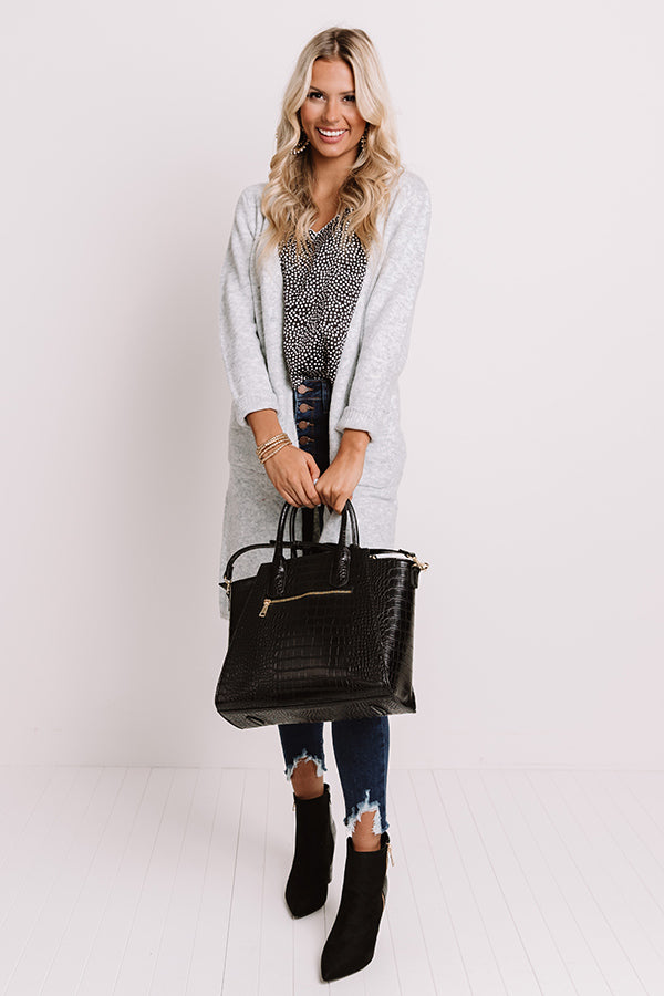 Fall In Fairfax Cardigan In Light Grey