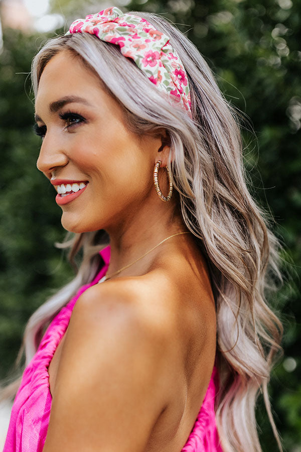 Moving On Up Hoop Earrings In Gold