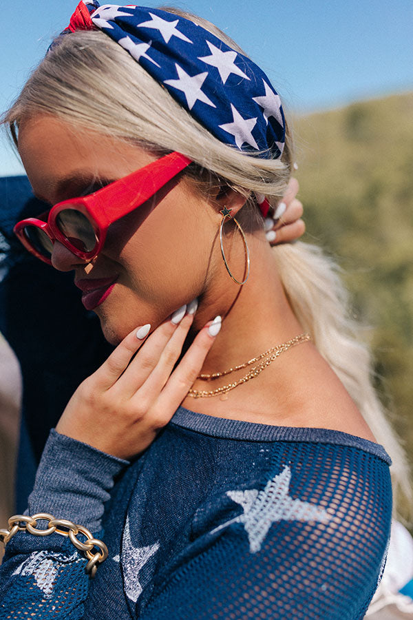 Throwback Moment Hoop Earrings In Gold