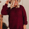 Crunching Leaves Popcorn Knit Sweater In Merlot Curves Image - 1