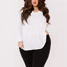 Sweet Mood Shift Top In White Curves Image - 1