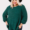 Crunching Leaves Popcorn Knit Sweater In Emerald Curves Image - 1