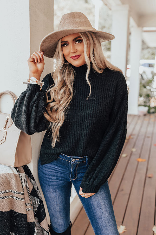 Pumpkin Season Sweater In Black