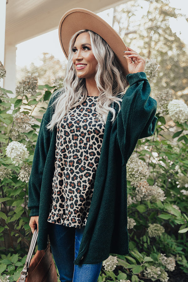 Dear Autumn Cardigan In Deep Forest