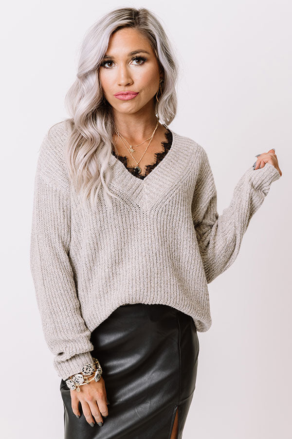 Running On Coffee Knit Sweater In Taupe