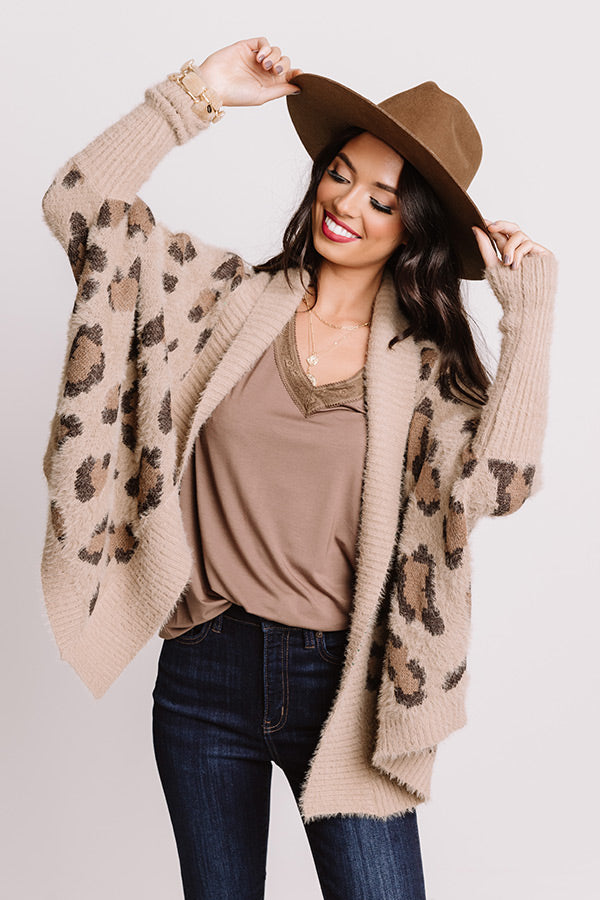 Most Valuable Layer Leopard Cardigan In Mocha