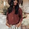 Turn The Page Knit Sweater In Rustic Rose Image - 1
