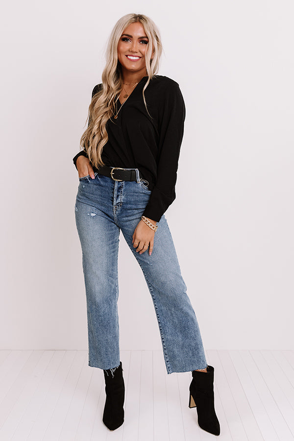 Selfless Love Shift Top In Black