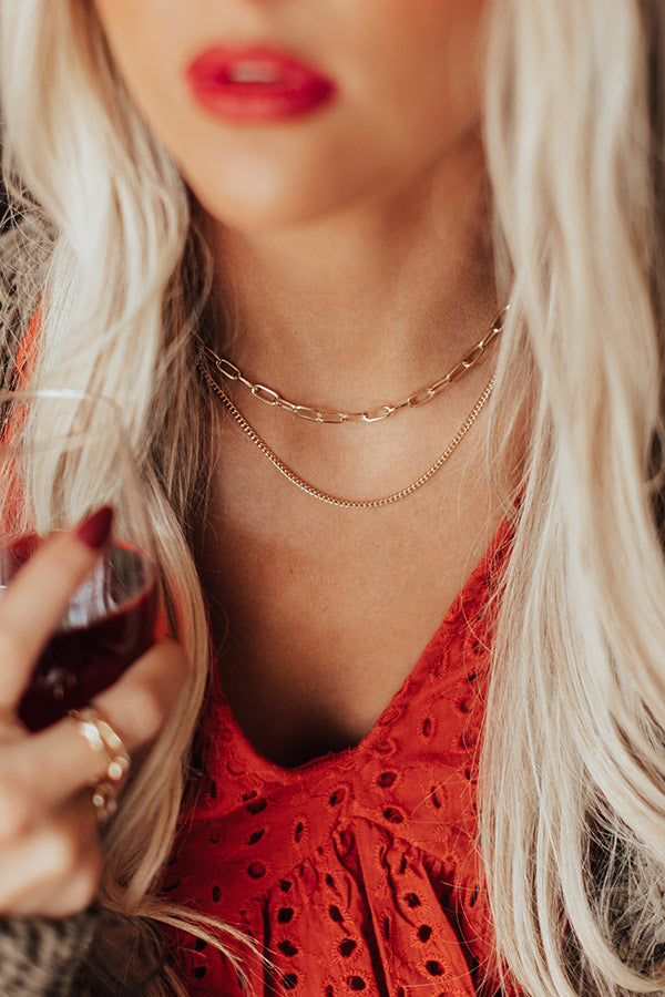 Martini Twinkle Layered Necklace