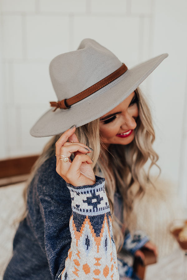 Soho Sights Fedora Hat In Grey