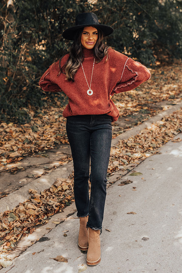 Rust Red Chenille Knit Cropped Cardigan Sweater | Womens | Small (Available in XS, M, L, XL) | Lulus