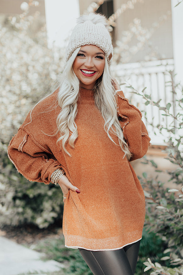 Haute Tea Chenille Sweater In Pumpkin