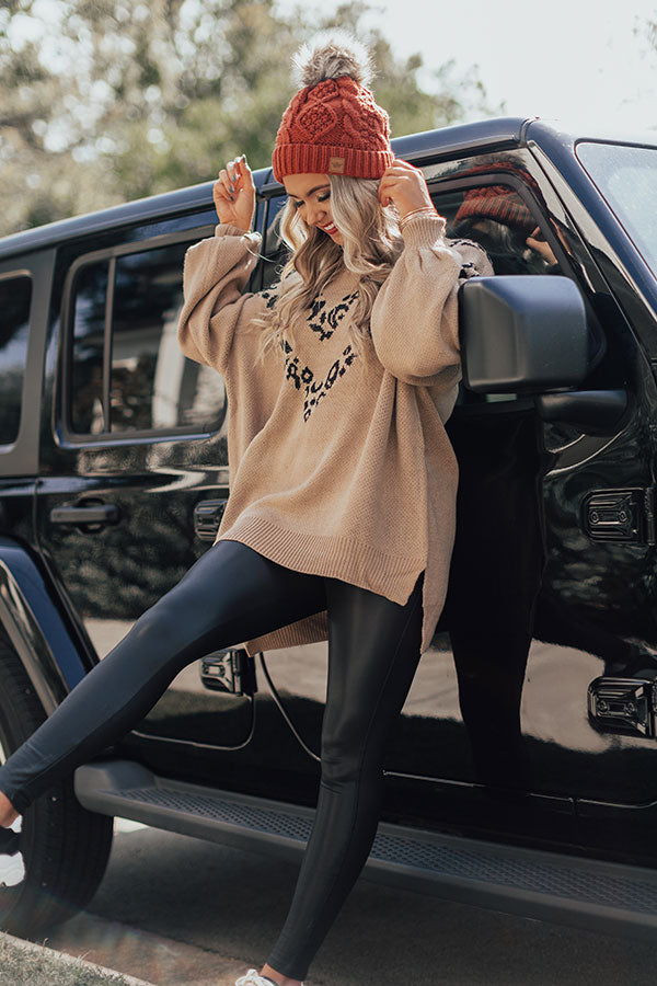 Make Your Mark Knit Sweater In Iced Latte