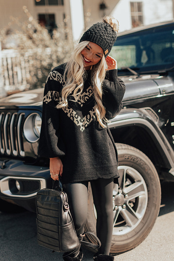 Make Your Mark Knit Sweater In Black