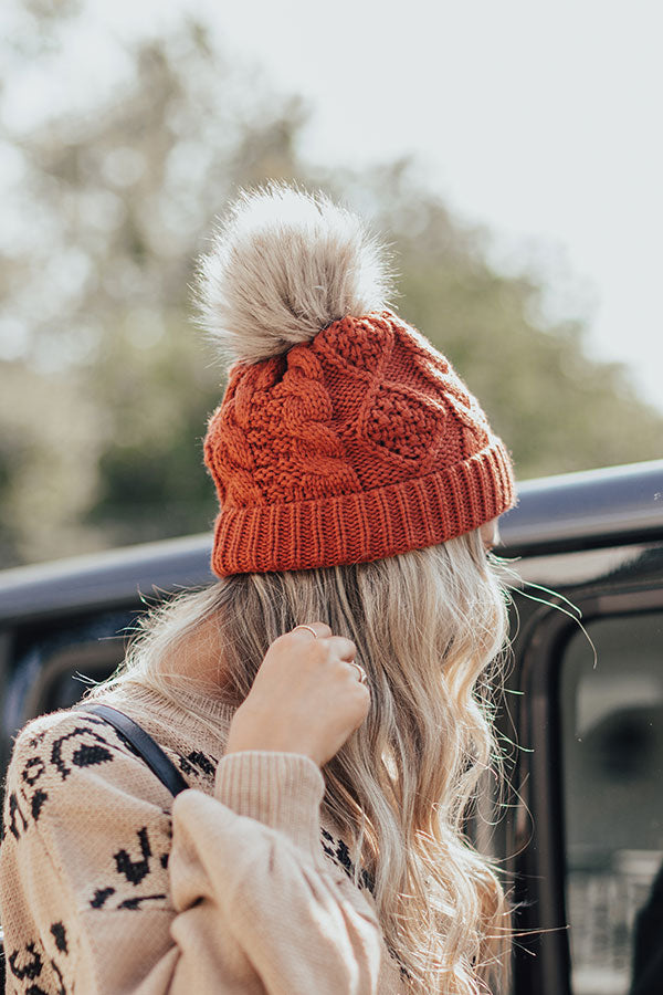 Luxe Lounging Cable Knit Beanie