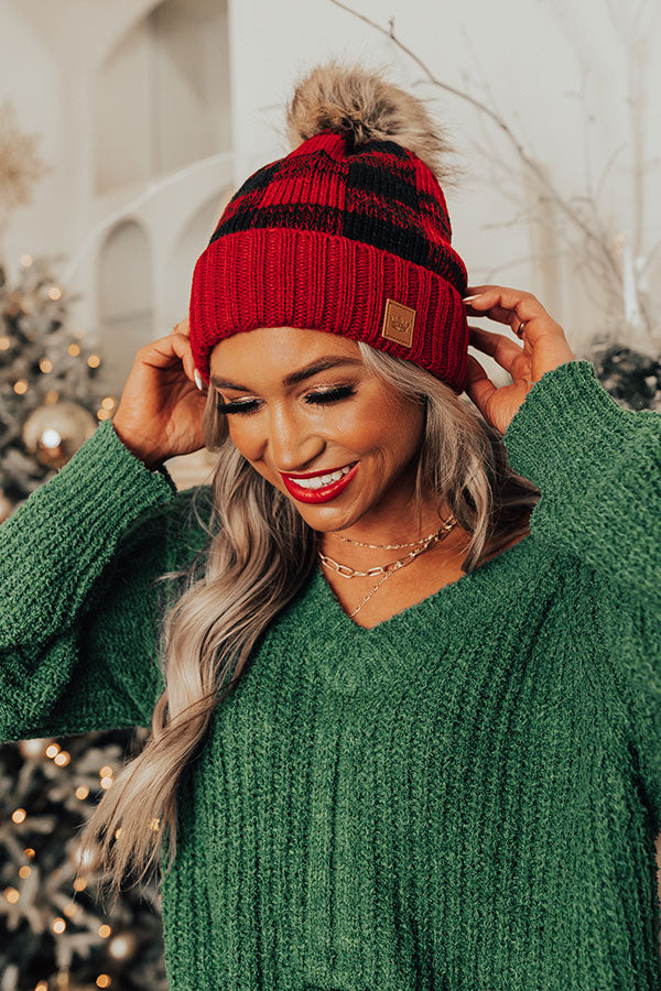 Cider In Soho Buffalo Check Beanie