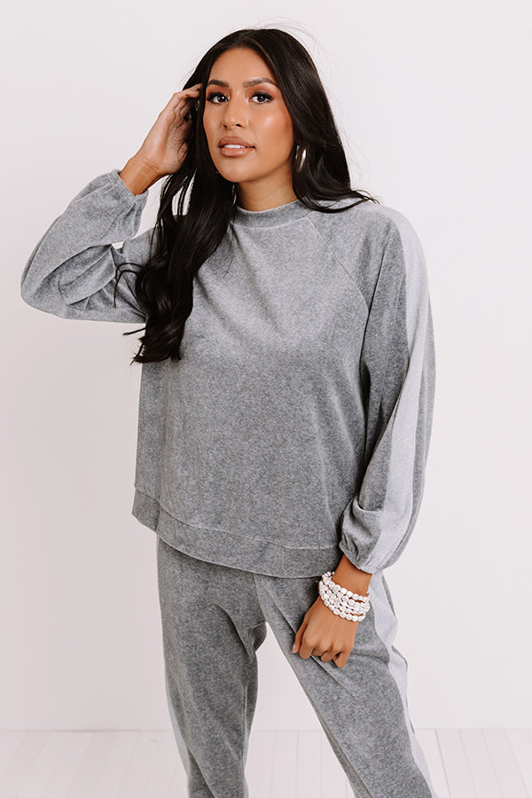 Cozy Queen Velour Sweatshirt