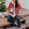 Light My Fire Corduroy Jacket In Aurora Red Image - 1