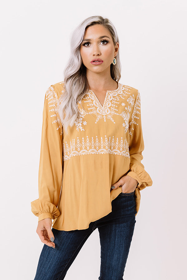 Pretty Days Ahead Embroidered Top