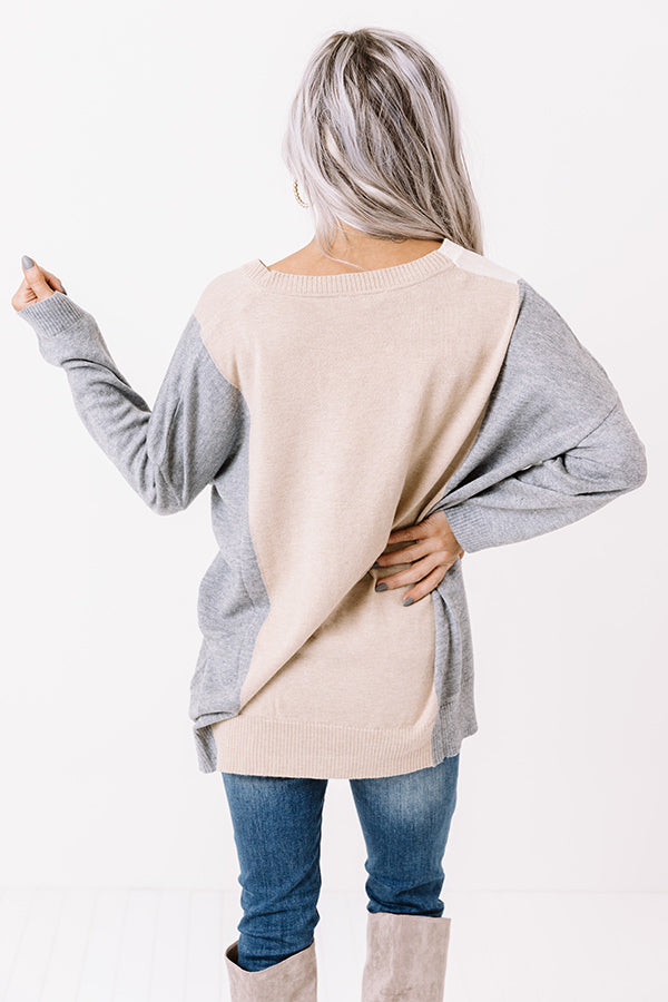 Modern Cabin Colorblock Sweater In Grey Image - 1