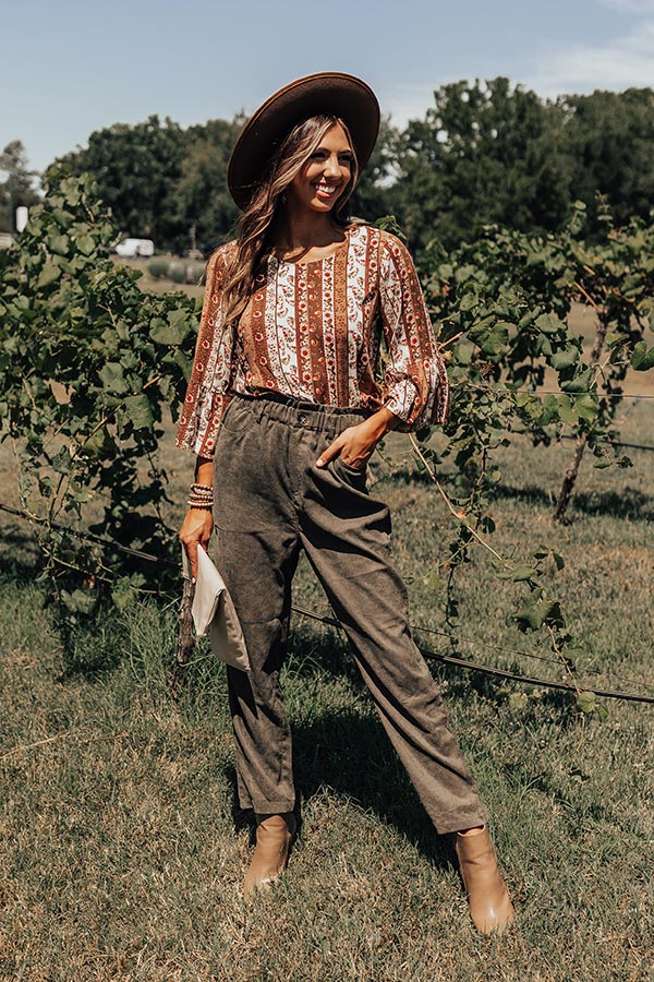 The Juni High Waist Pant In Olive
