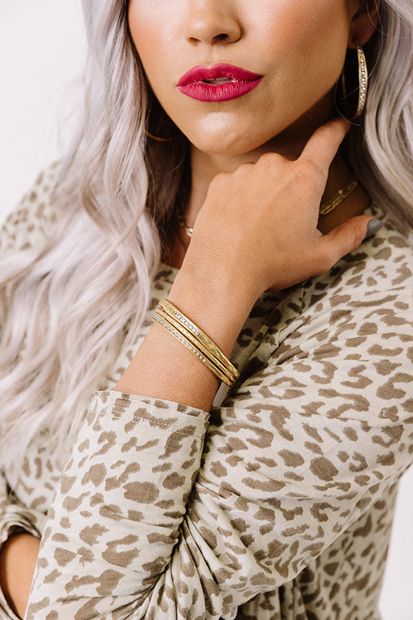 Kendra Scott Selena Cuff Bracelet Set Of 3 in Vintage Gold Image - 1