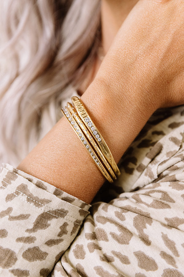 Kendra Scott Selena Cuff Bracelet Set Of 3 in Vintage Gold Image - 1
