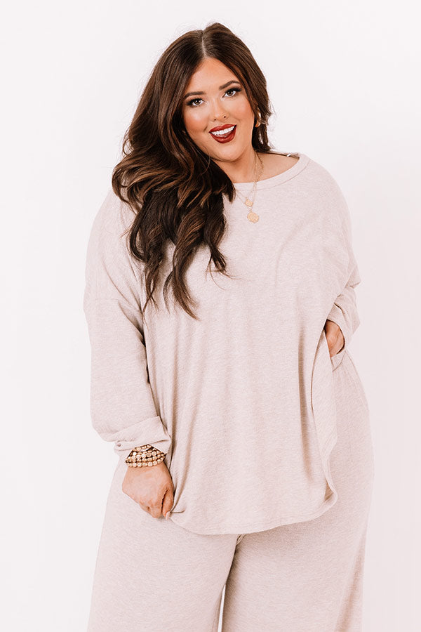 Coffee By Candlelight Shift Top In Birch   Curves