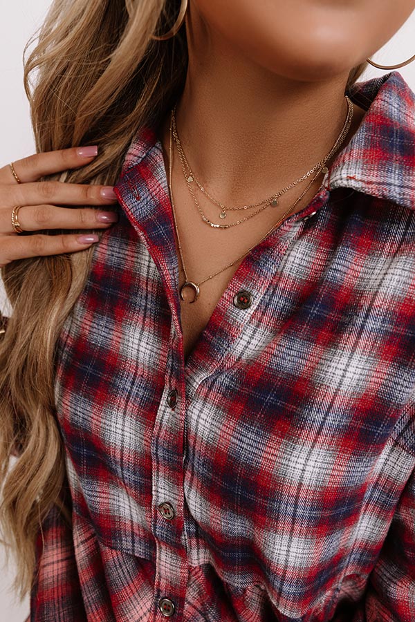 Shimmer And Light Layered Necklace In Gold