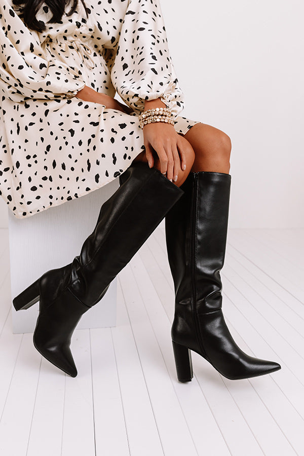 The Marsi Knee High Boot In Black