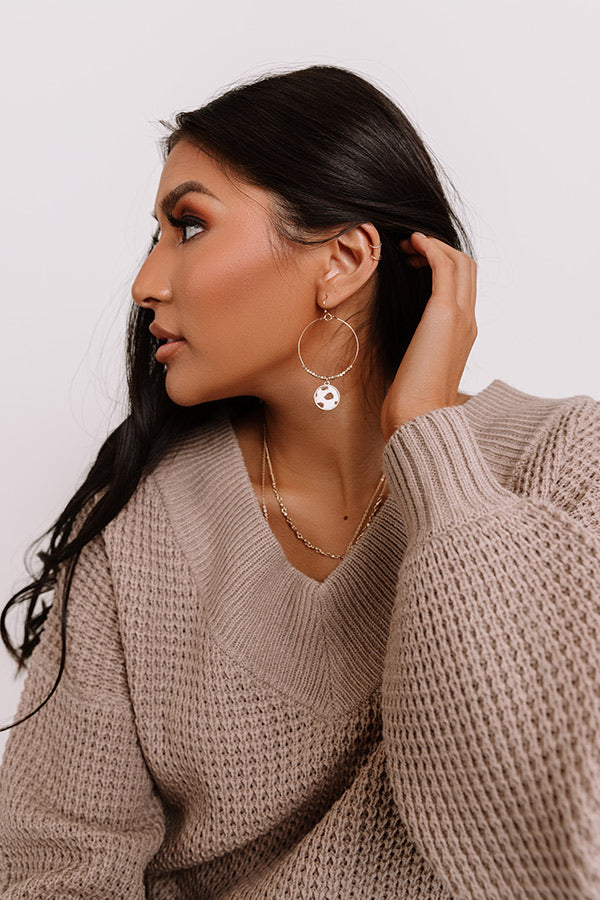 Brink Of Midnight Leopard Earrings In Ivory