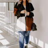 Hello, Harvard Colorblock Cardigan In Black Curves Image - 1