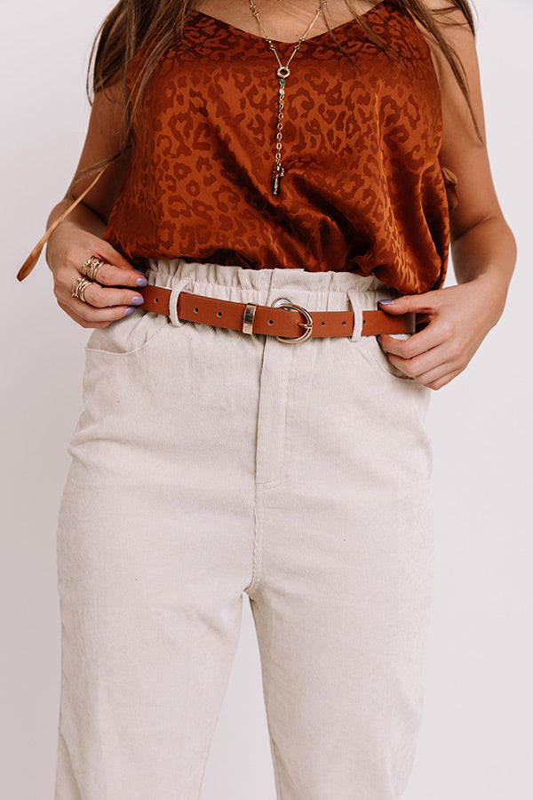 My Prized Possession Belt In Dark Camel