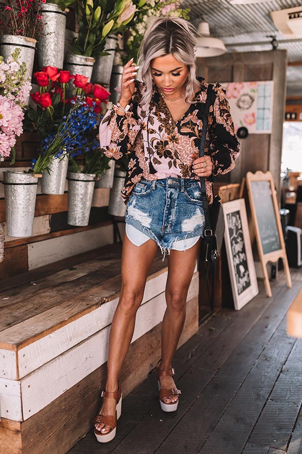 Market Meetup Floral Top
