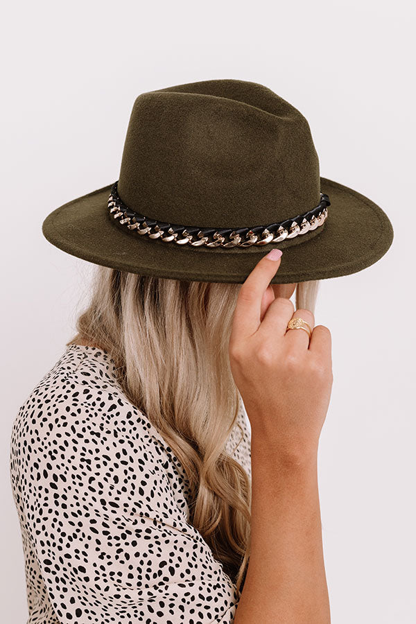Cider And Hugs Hat In Olive