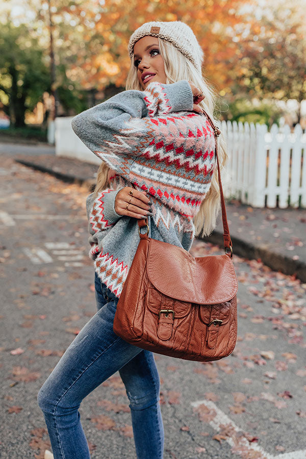 Broadway Ticket Crossbody In Brown