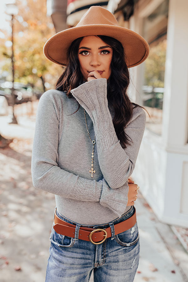 Merlot And Go Top In Grey