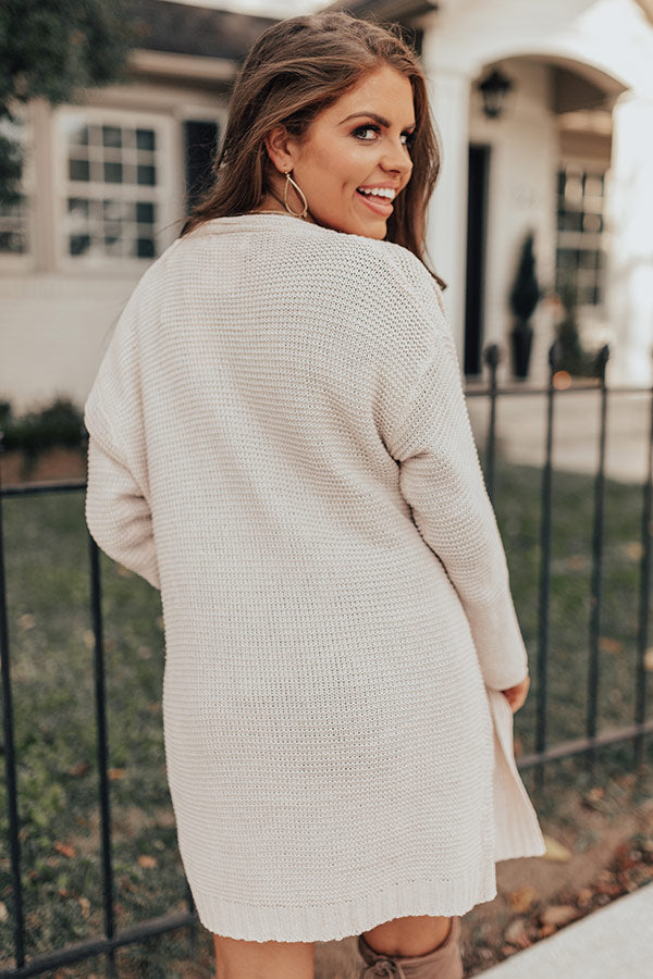 cream cardigan for dress Cuddles On My Mind Knit Cardigan in Cream