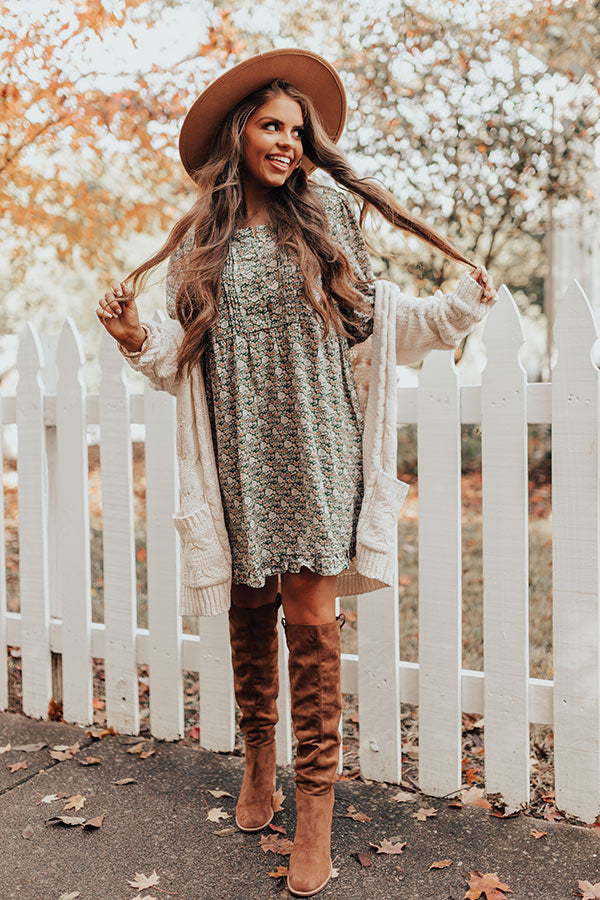 Forever Love Shift Dress In Olive