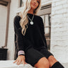 Caught Up In Colorado Sweater Dress In Black Image - 1