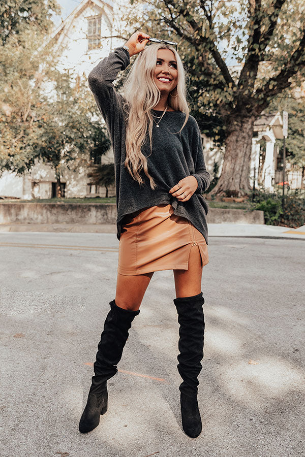 Miss You, Maybe Sweater In Charcoal