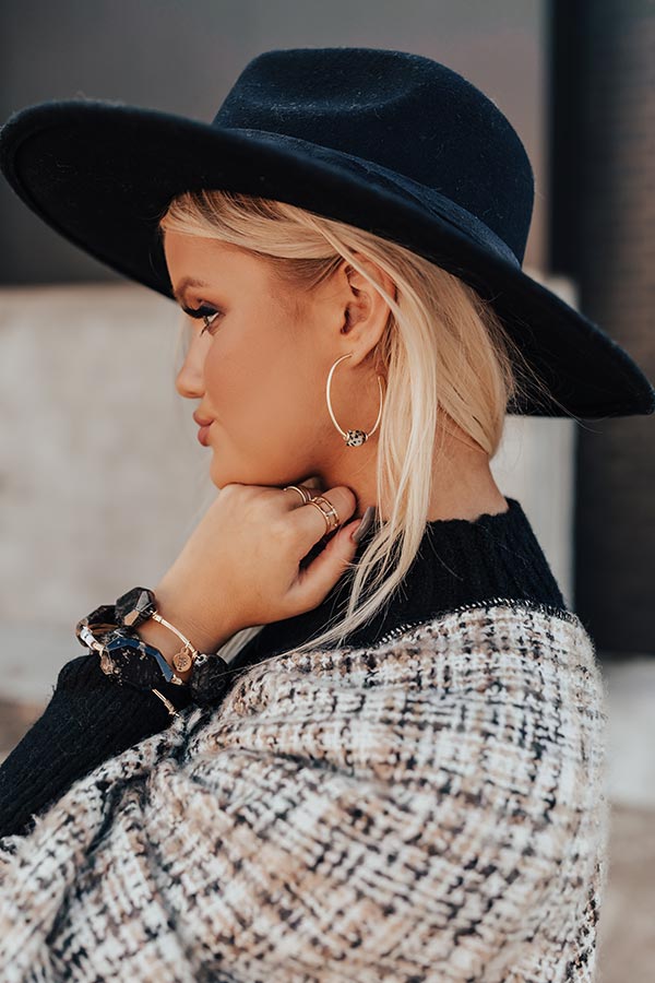 Celestial Gaze Semi Precious Stone Earrings In Beige